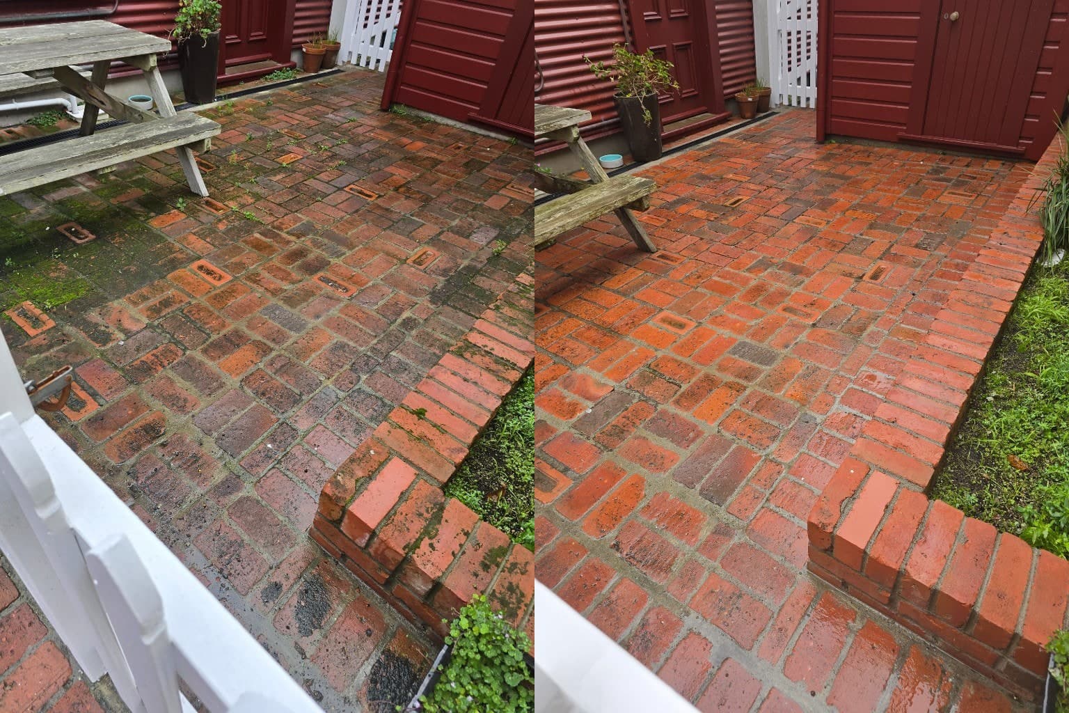 Wellington house wash — Brick patio wash — Wellington